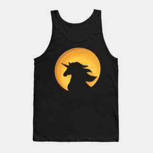 Windswept Unicorn Silhouette Tank Top